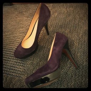 Dark Purple Enzo Angiolini Platform Heels